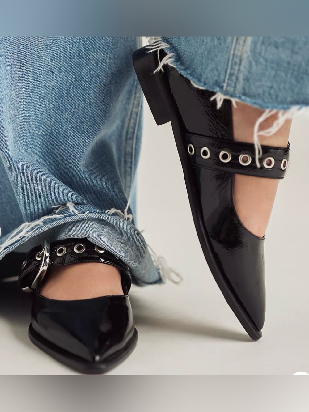 Maeve Pointed-Toe Moto Mary
Jane Flats Size 10.5